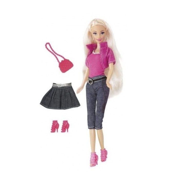Игровой набор кукла Ася "Джинсовая коллекция", 28 см, дизайн 1