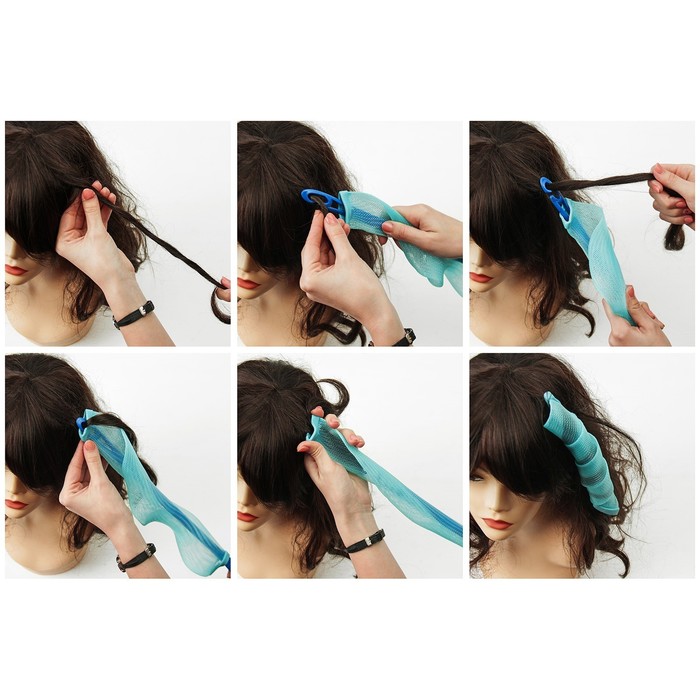 Бигуди "Волшебный локон", d=2см, 14-30см, 6шт, цвет МИКС