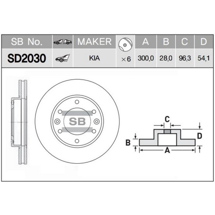 Диск тормозной HI-Q SD2030