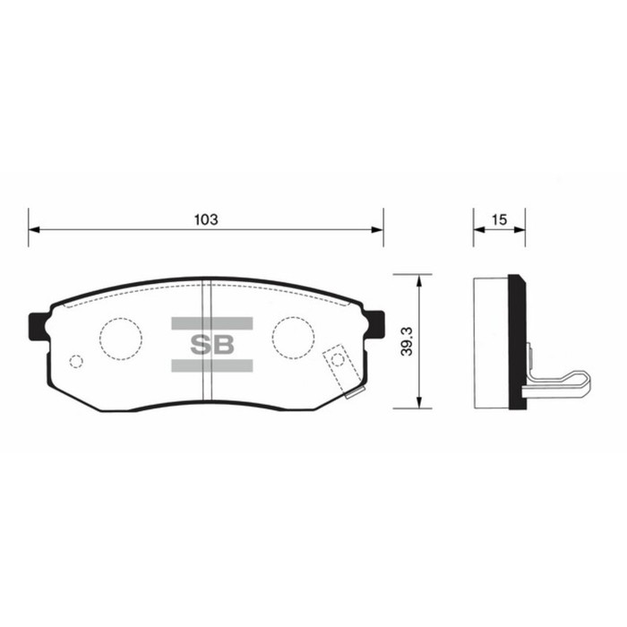 Колодки тормозные  HI-Q SP1054R