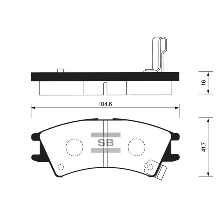 Колодки тормозные  HI-Q SP1096