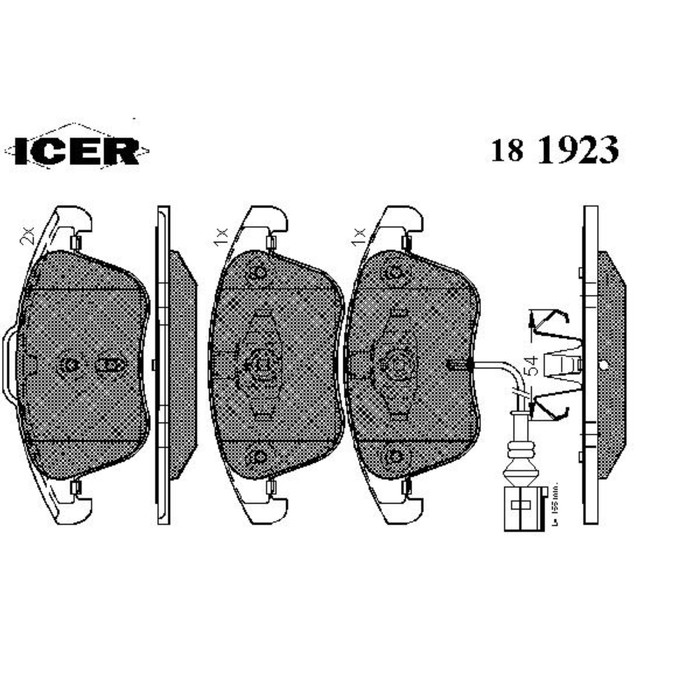 Колодки тормозные  ICER 181923