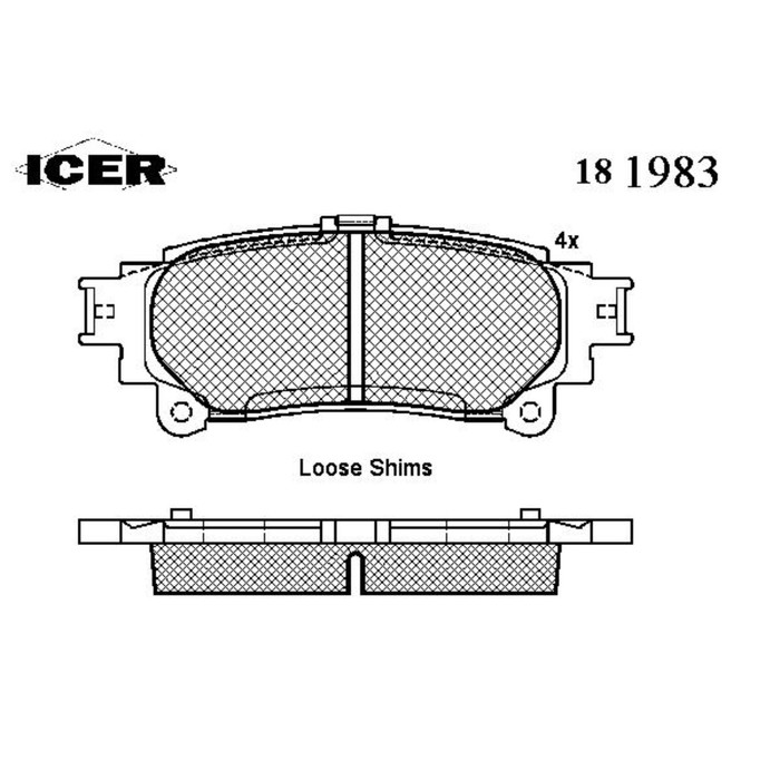 Колодки тормозные  ICER 181983