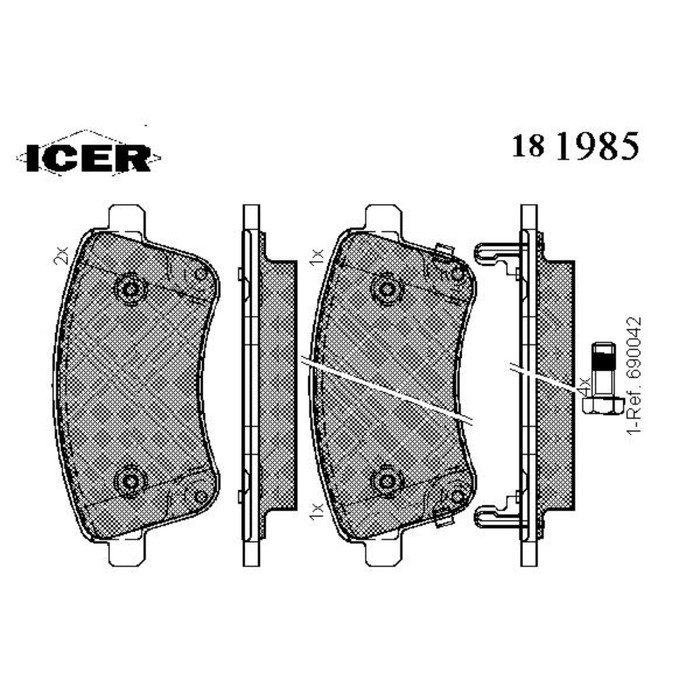 Колодки тормозные  ICER 181985