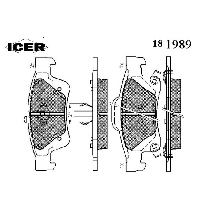 Колодки тормозные  ICER 181989