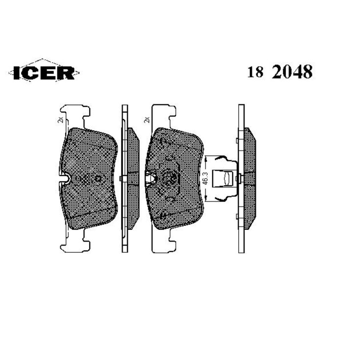 Колодки тормозные  ICER 182048