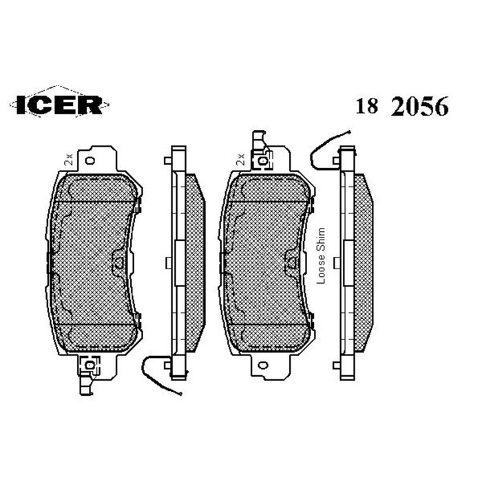 Колодки тормозные  ICER 182056