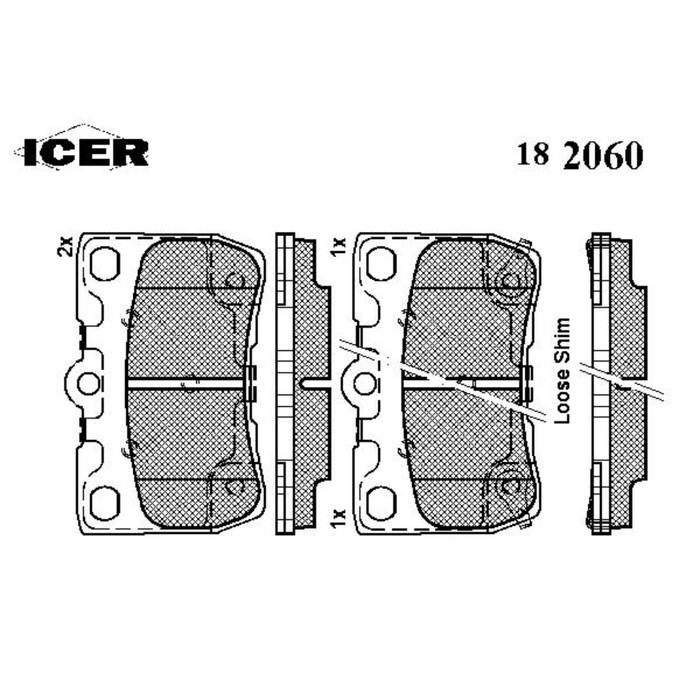 Колодки тормозные  ICER 182060