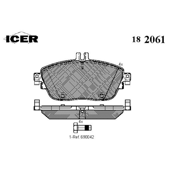 Колодки тормозные  ICER 182061