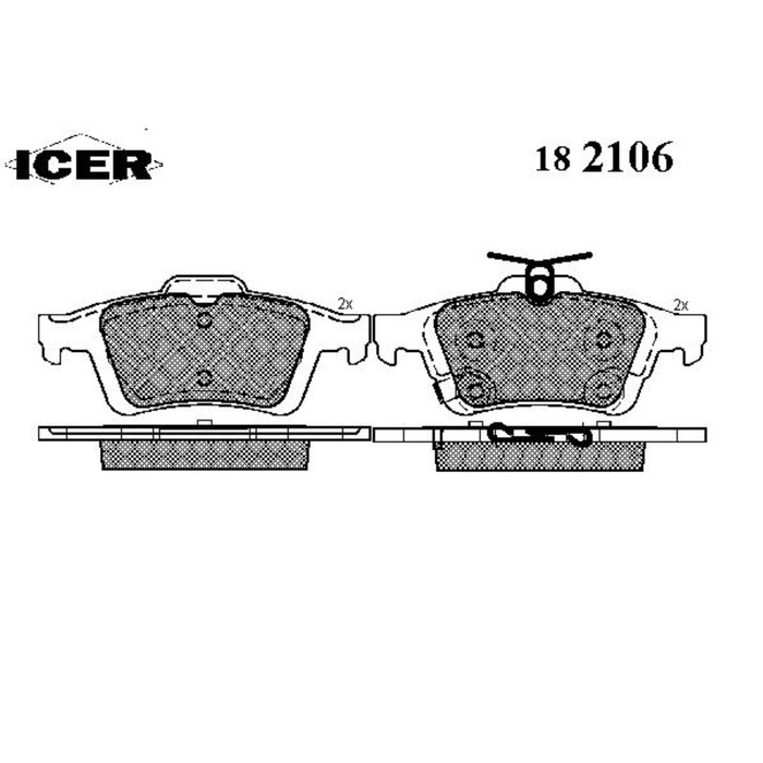 Колодки тормозные  ICER 182106