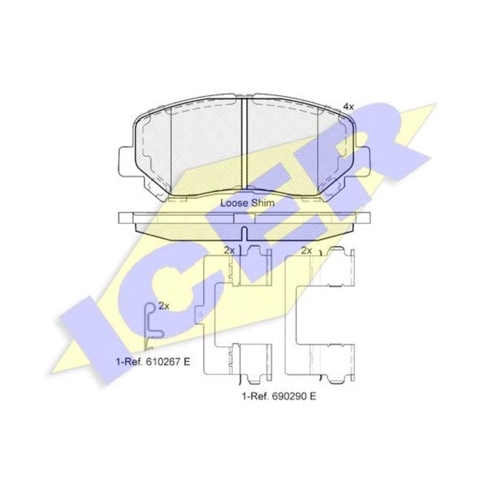 Колодки тормозные  ICER 182196200