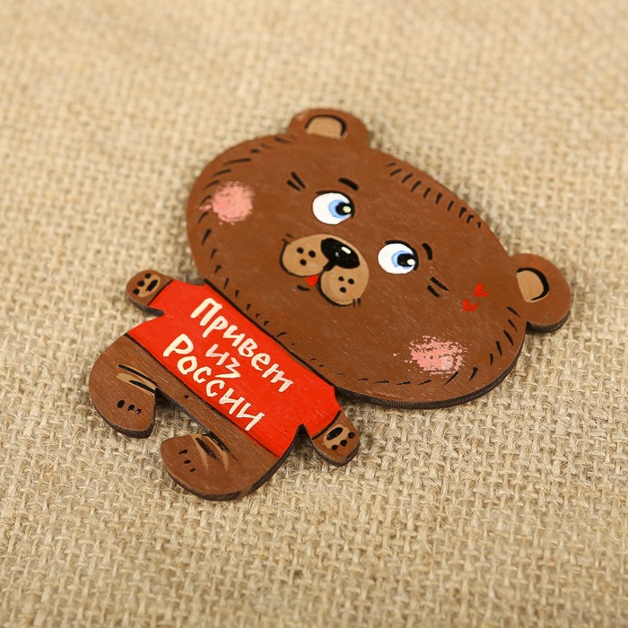 Магнит "Архарики. Мишка бурый" из дерева МИКС