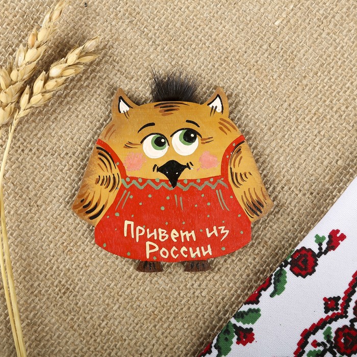 Магнит "Архарики. Сова" из дерева МИКС