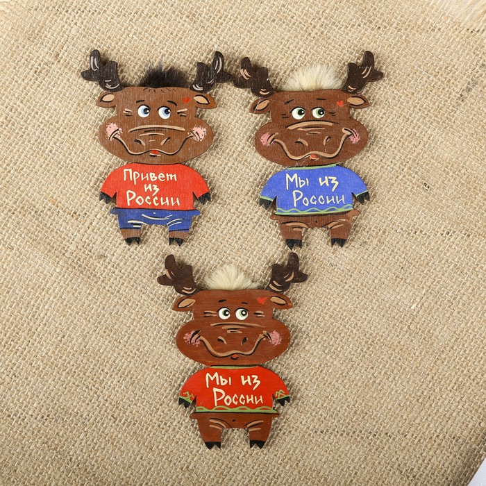 Магнит "Архарики. Олень" из дерева МИКС
