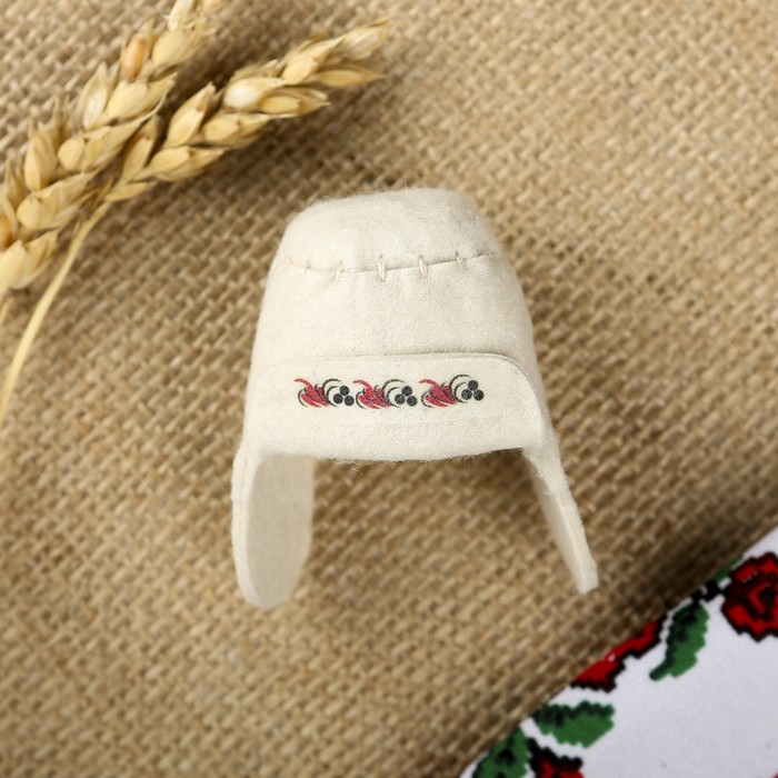 Магнит "Шапка-ушанка. Орнамент"