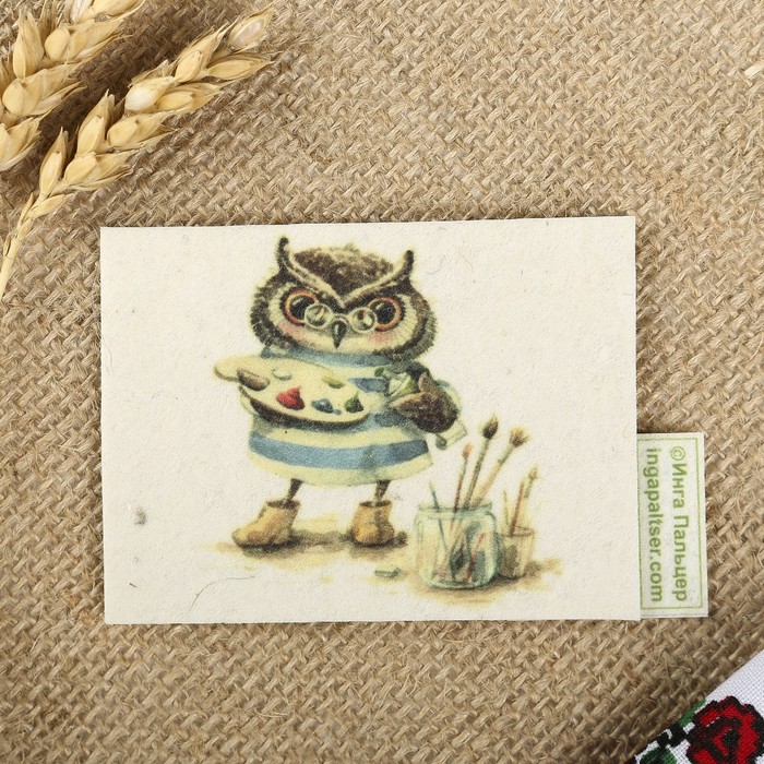 Магнит из войлока "Художник" с авторскими рисунками Инги Пальцер