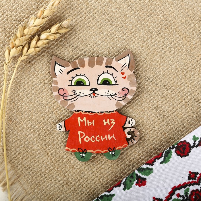 Магнит "Архарики.Кот" из дерева МИКС