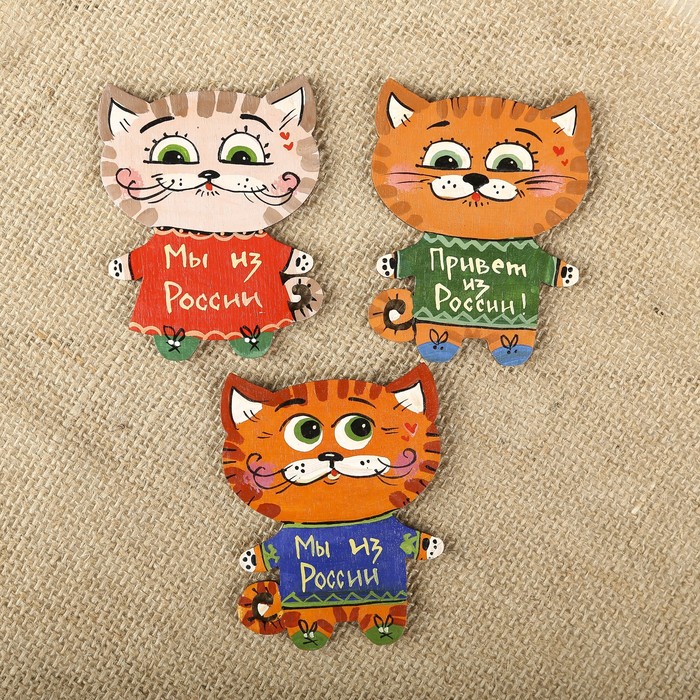 Магнит "Архарики.Кот" из дерева МИКС