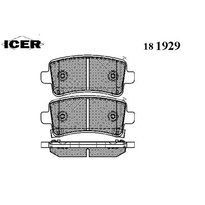 Колодки тормозные  ICER 181929