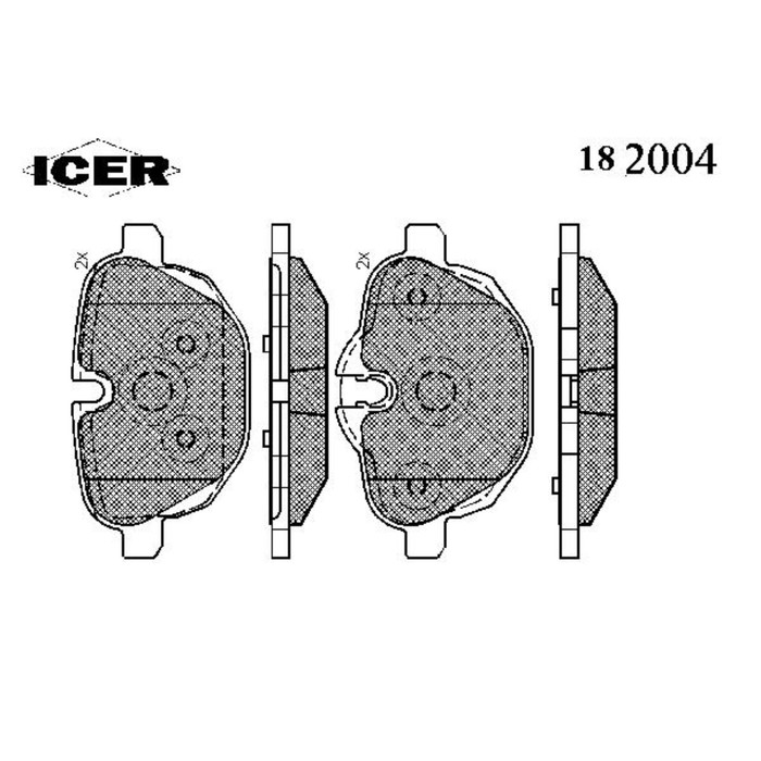 Колодки тормозные  ICER 182004