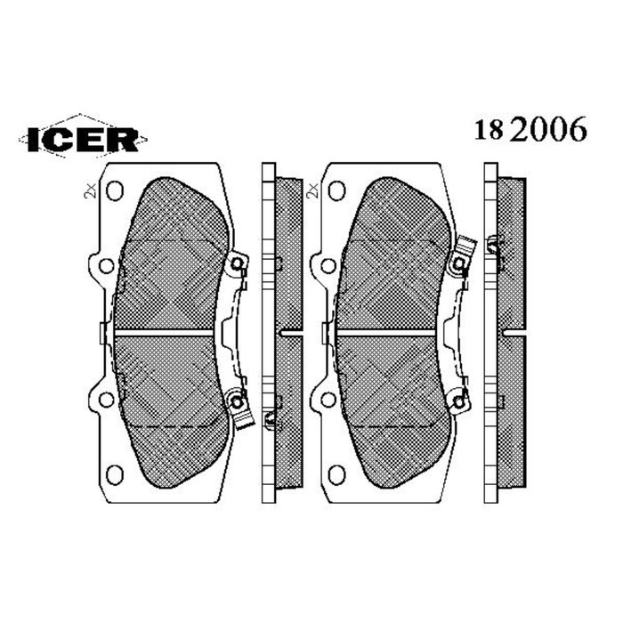 Колодки тормозные  ICER 182006