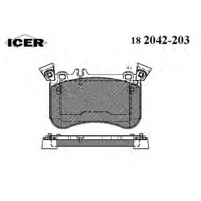 Колодки тормозные  ICER 182042203