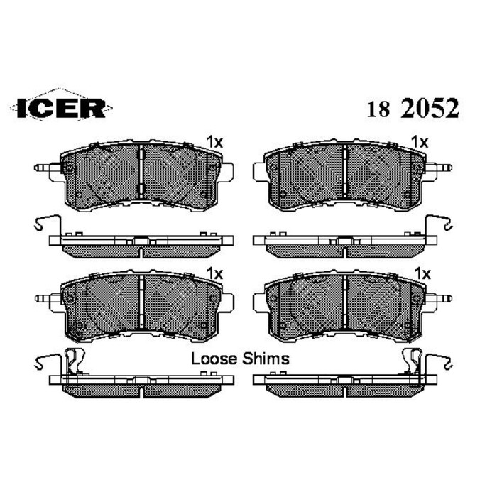 Колодки тормозные  ICER 182052