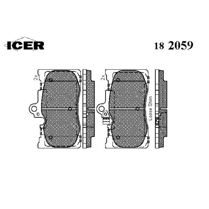 Колодки тормозные  ICER 182059