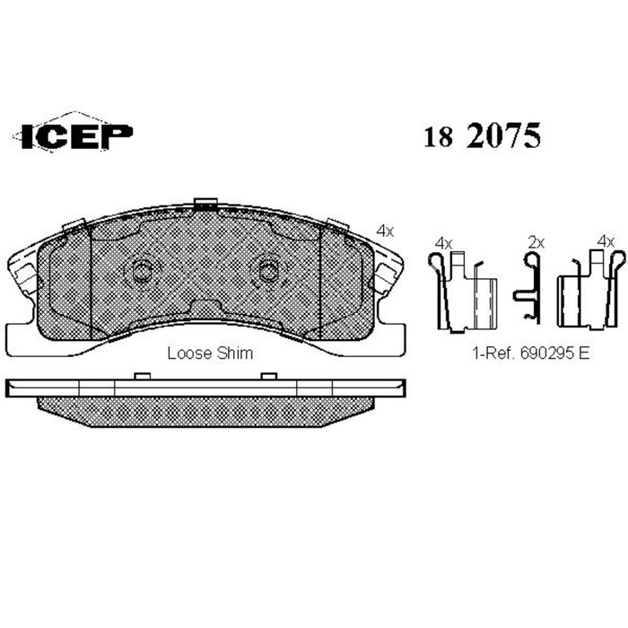 Колодки тормозные  ICER 182075