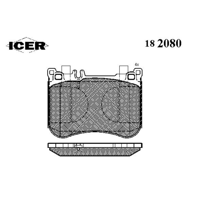 Колодки тормозные  ICER 182080