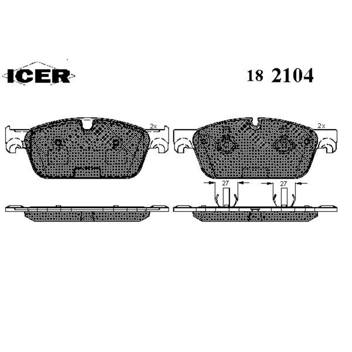 Колодки тормозные  ICER 182104