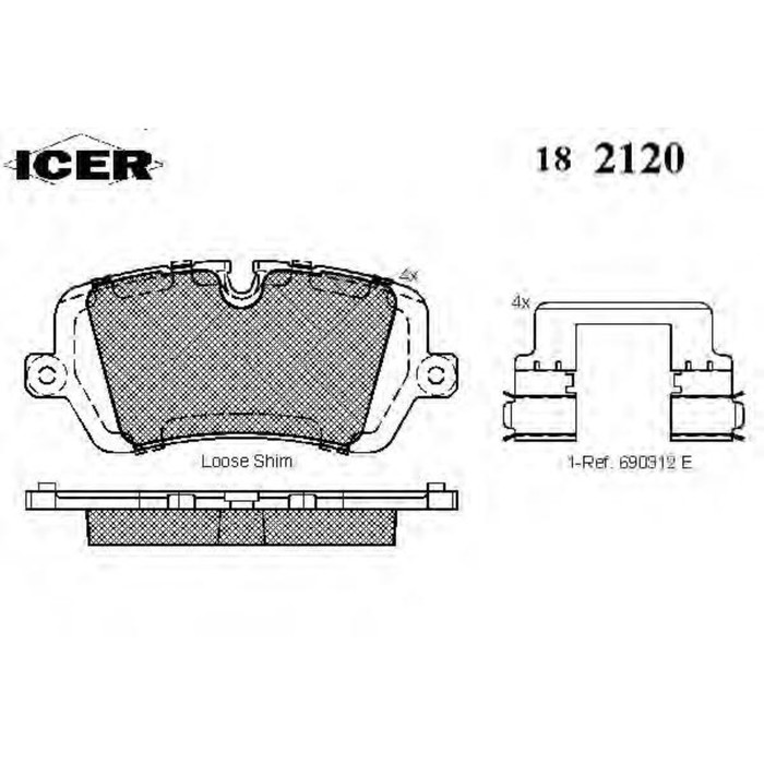 Колодки тормозные  ICER 182120