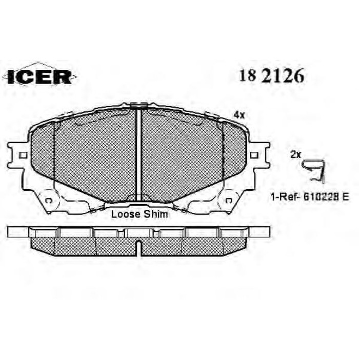 Колодки тормозные  ICER 182126