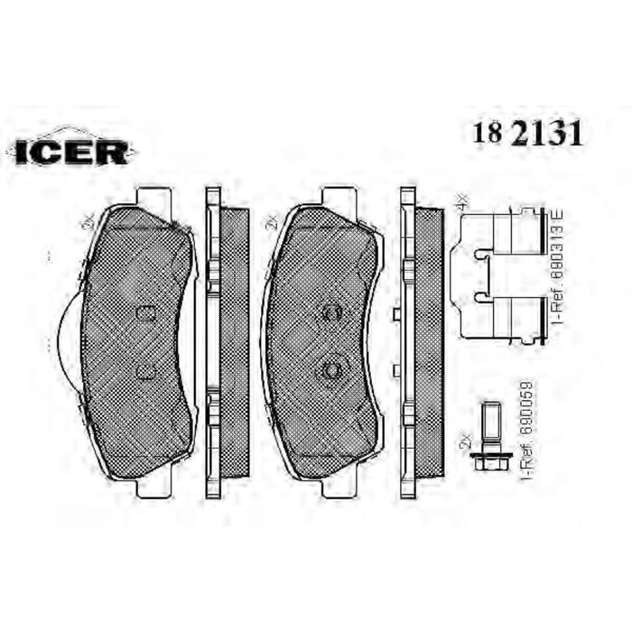 Колодки тормозные  ICER 182131
