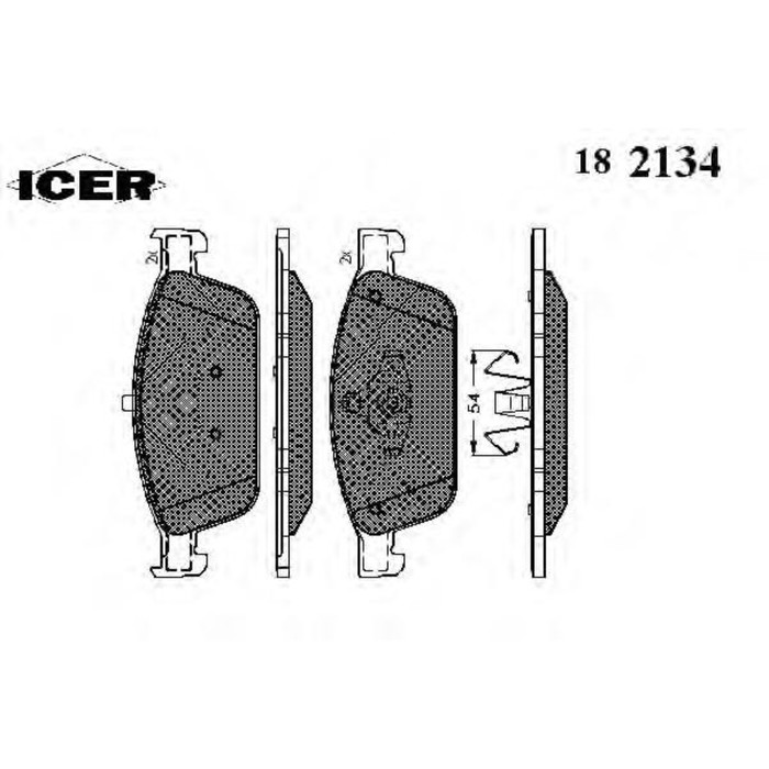 Колодки тормозные  ICER 182134