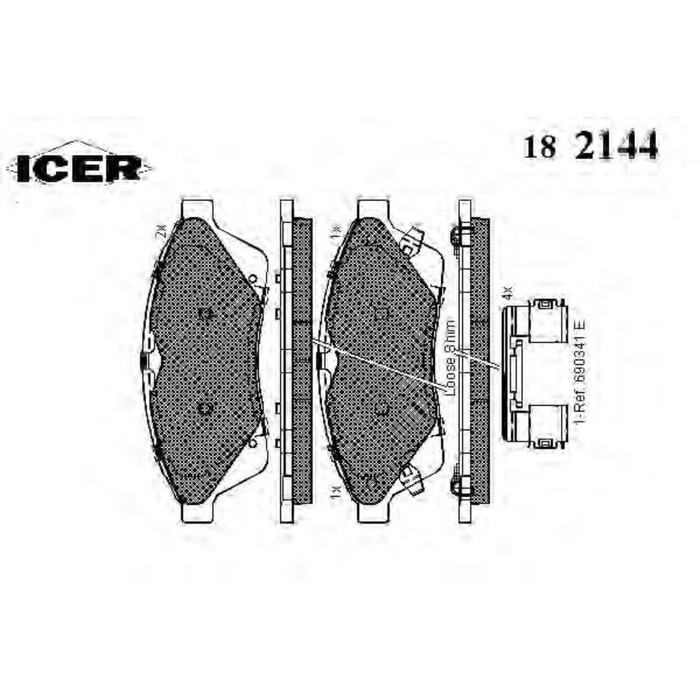Колодки тормозные  ICER 182144
