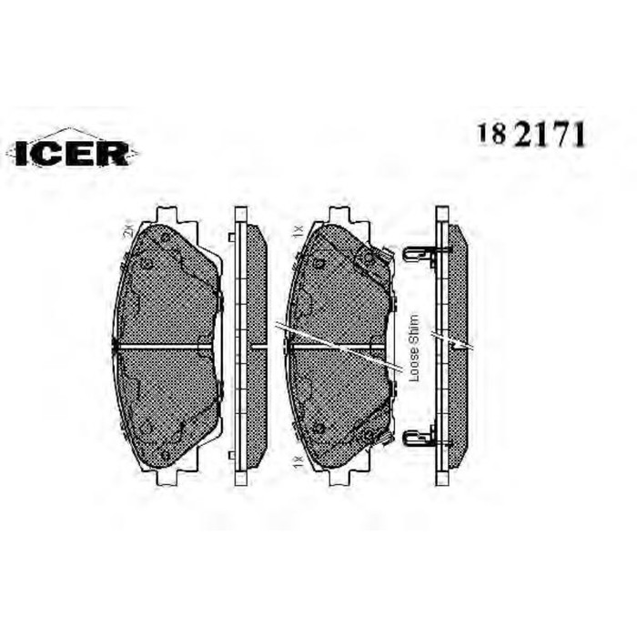 Колодки тормозные  ICER 182171