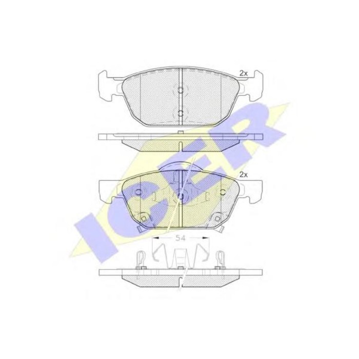Колодки тормозные  ICER 182183
