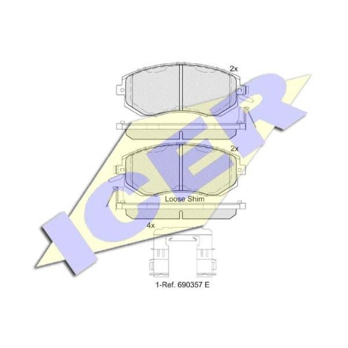 Колодки тормозные  ICER 182199