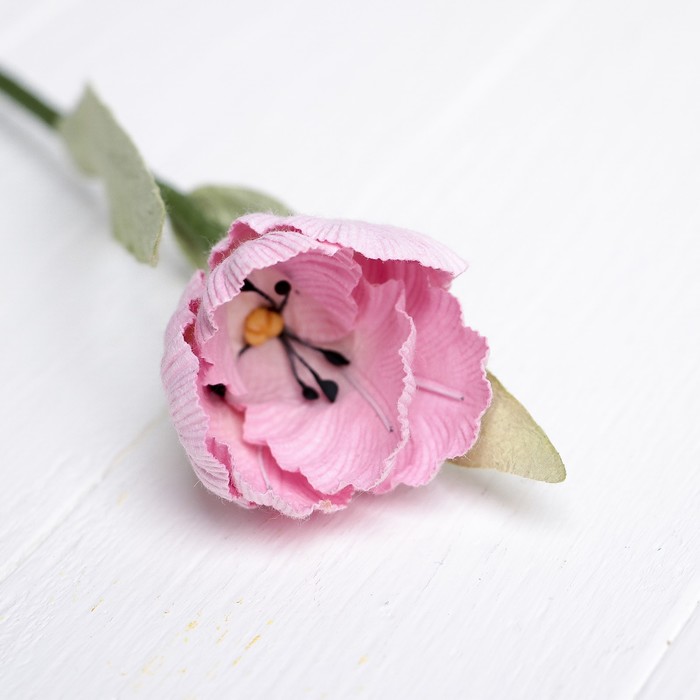 Искусственный цветок "Тюльпан" розовый 28 см