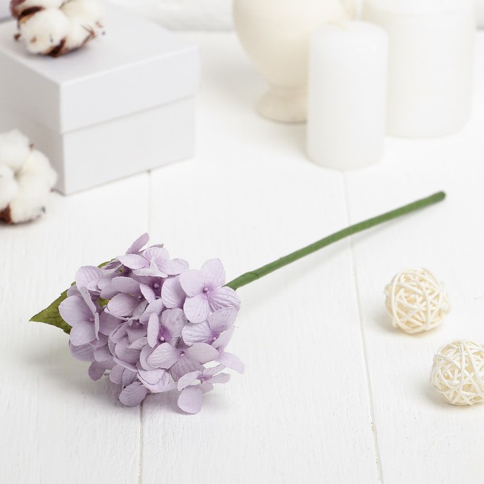 Искусственный цветок "Карликовая гортензия" сиреневая 27 см