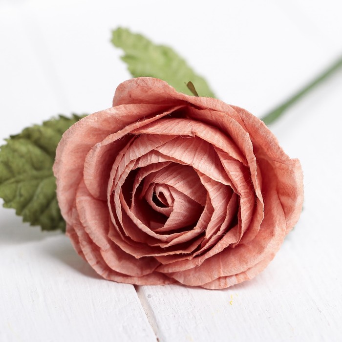 Искусственный цветок "Садовая роза" розовая 46 см