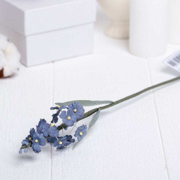 Искусственный цветок "Лаванда" синяя 34 см