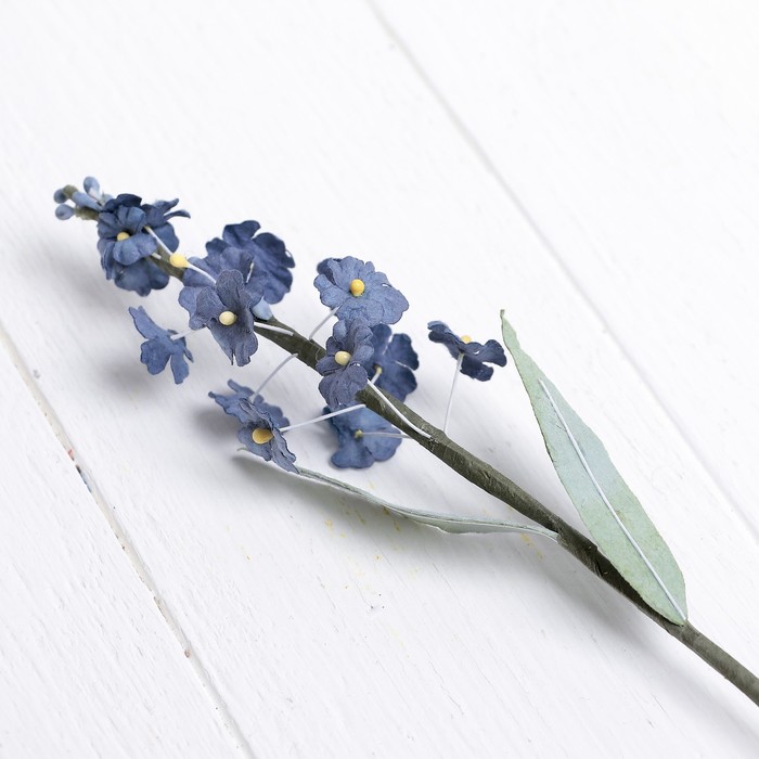 Искусственный цветок "Лаванда" синяя 34 см