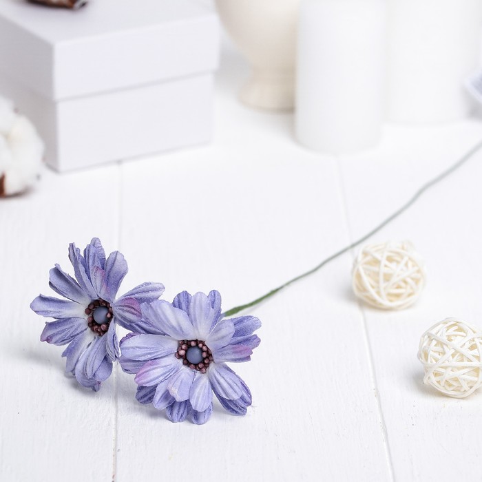 Искусственный цветок "Азиатские ромашки" сиреневый 42 см