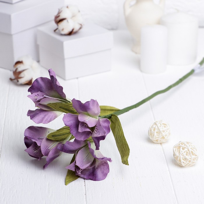 Искусственный цветок "Альстрёмерия" сиреневая 48 см