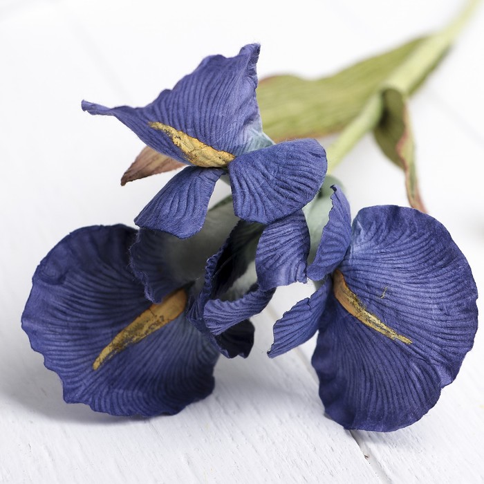 Искусственный цветок "Ирис" фиолетовый 48 см