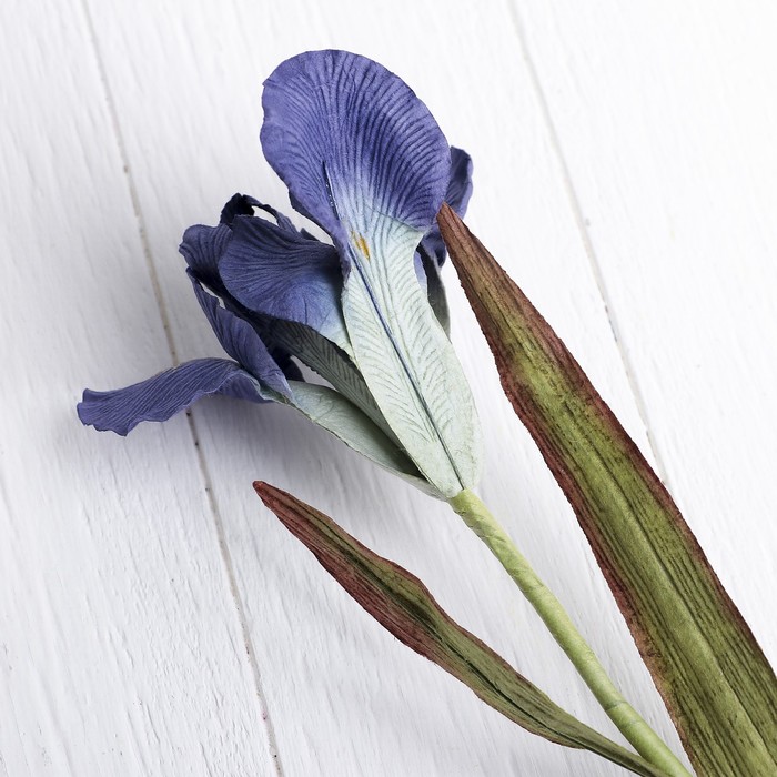 Искусственный цветок "Ирис" фиолетовый 48 см