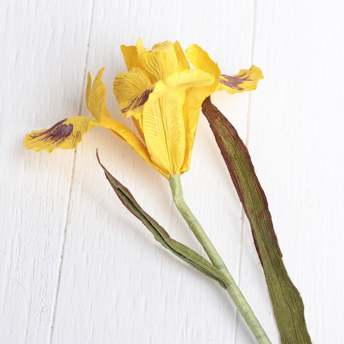 Искусственный цветок "Ирис" жёлтый 48 см