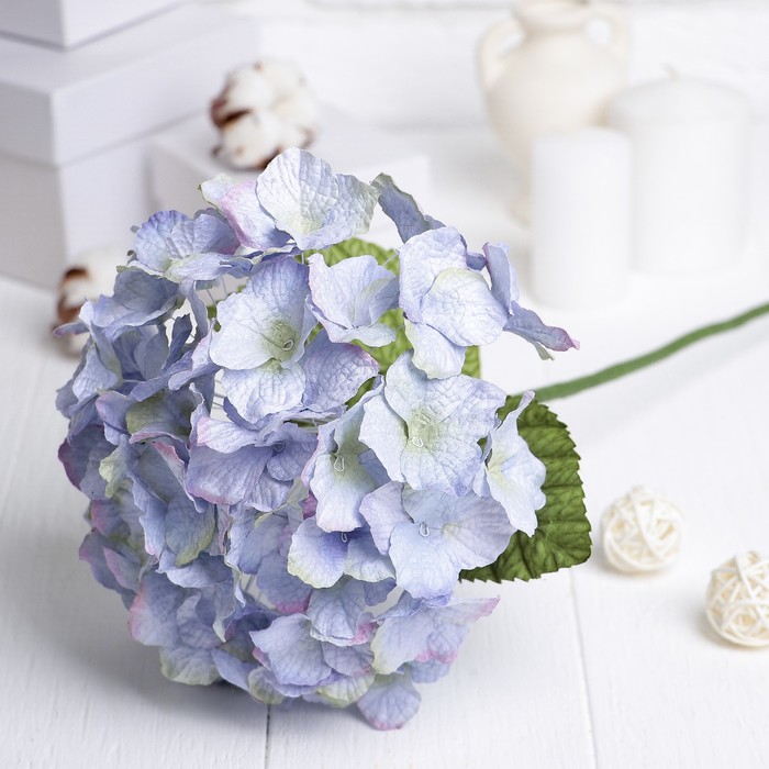 Искусственный цветок "Большая гортензия" сиреневая 45 см